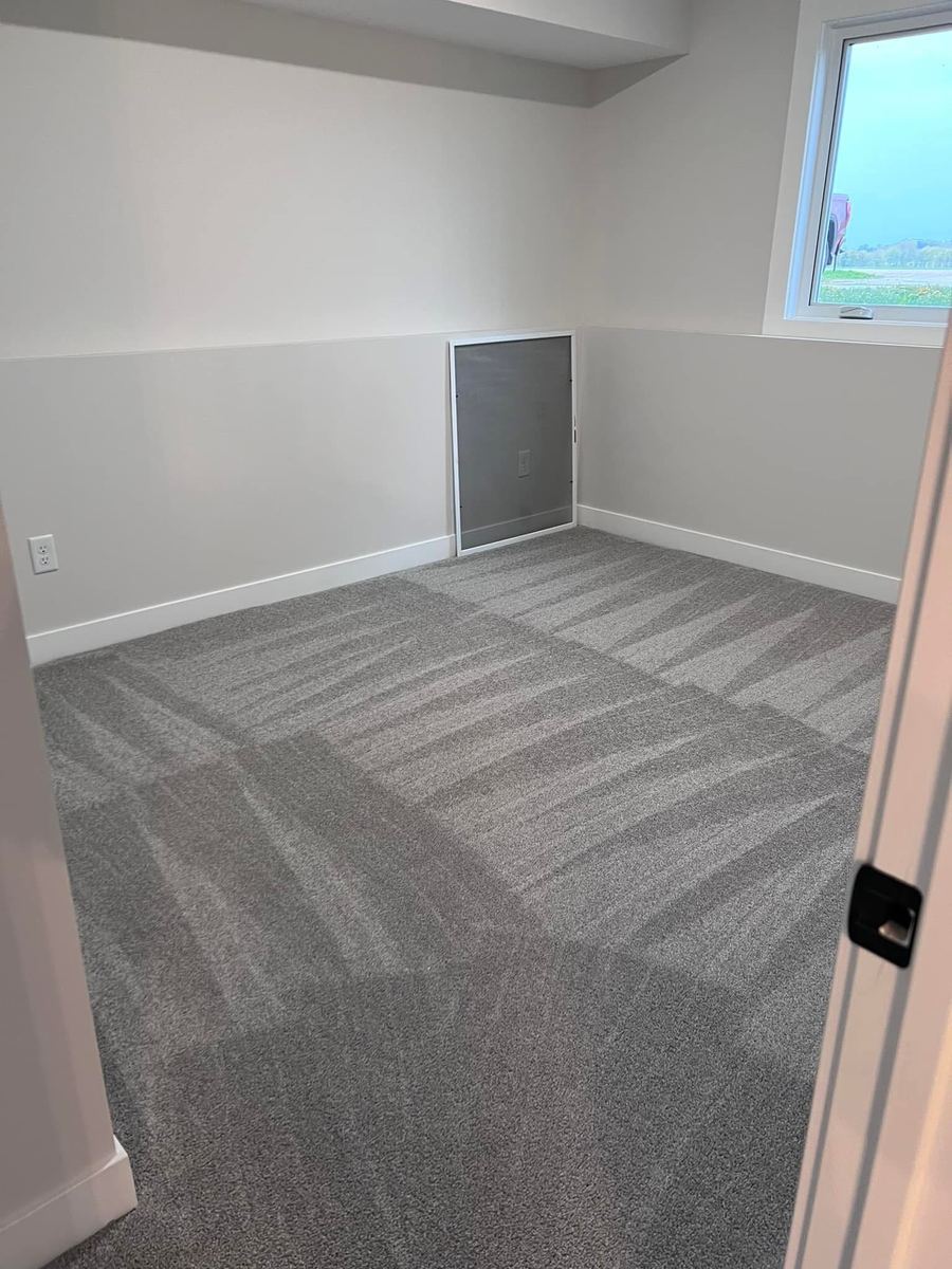 Freshly cleaned carpet in a multifamily unit