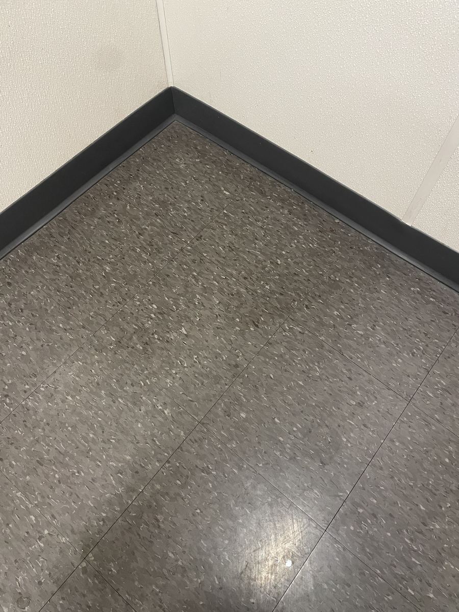 Entryway flooring after cleaning