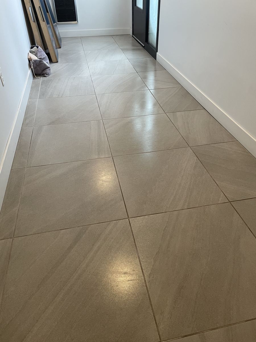 Stainless steel panel after cleaning