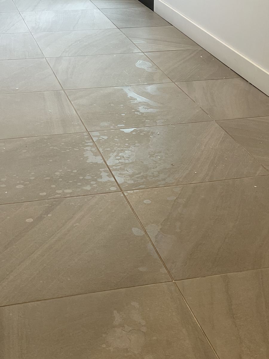 Stainless steel panel before cleaning