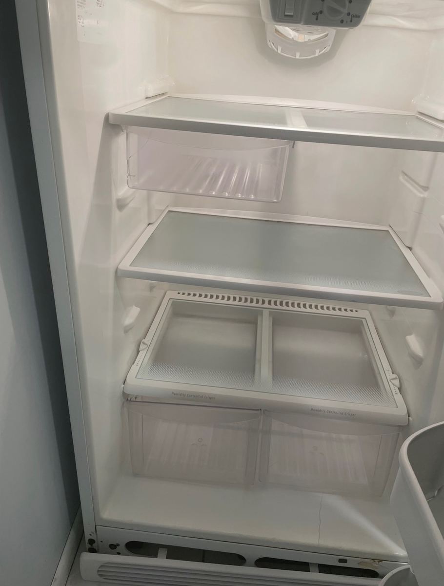 Refrigerator interior after cleaning