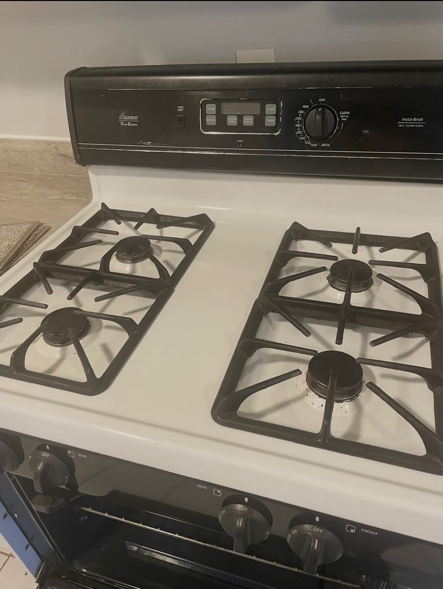 Stove top after cleaning